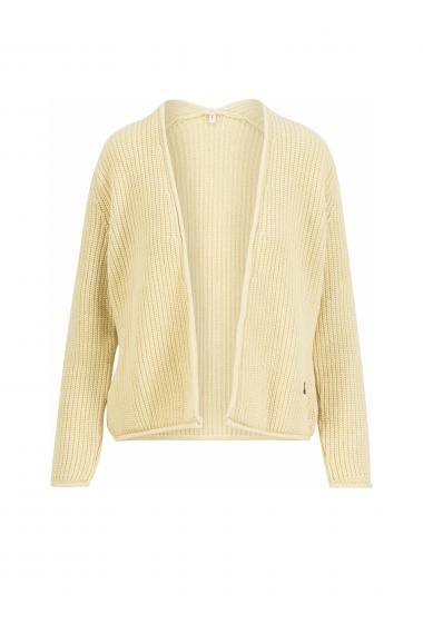 Blutsgeschwister Zipper/ Cardigan Aran and Eve in old library white Gr. S
