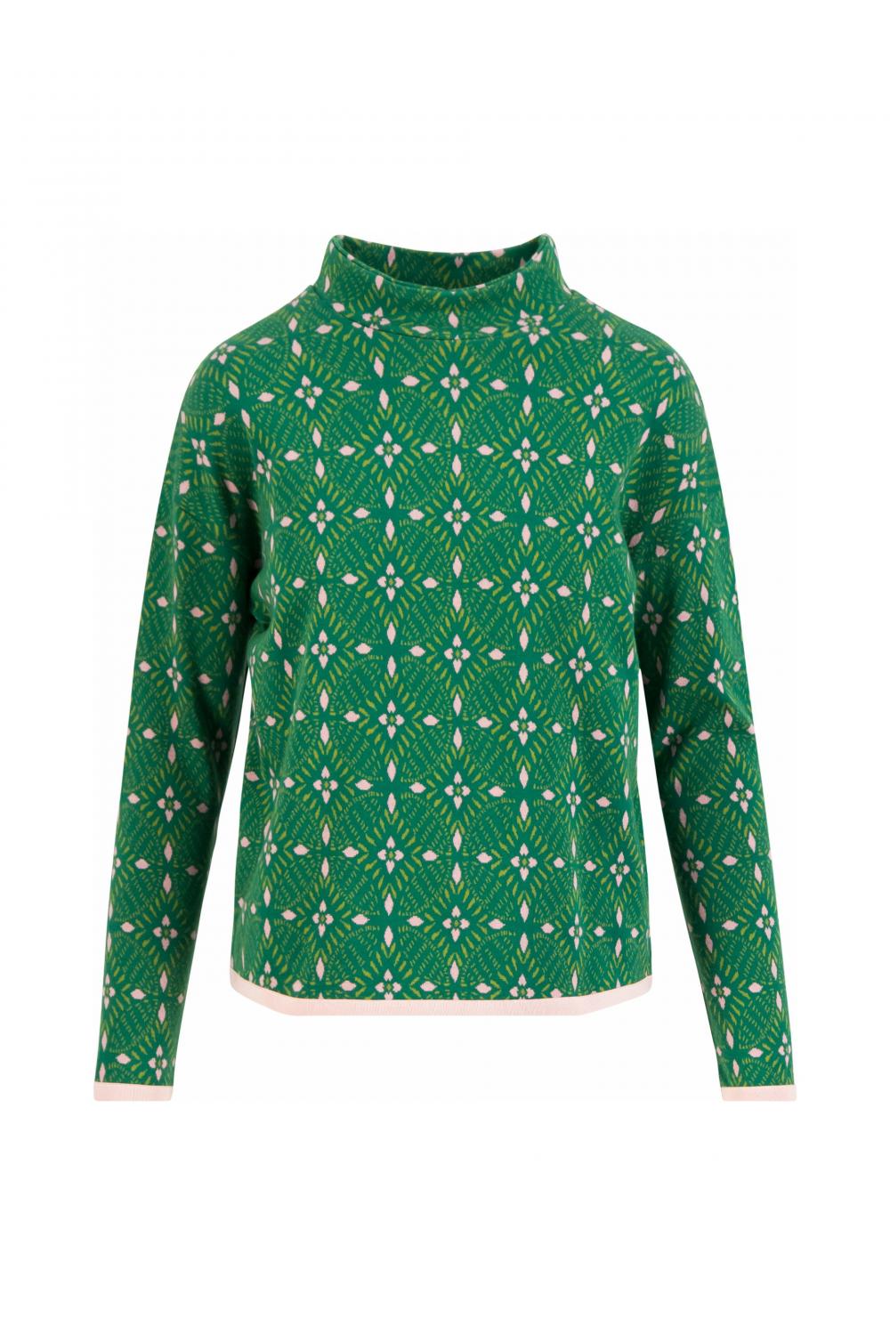 Blutsgeschwister Pullover Warm up Turtle in circle of love and green Gr. S