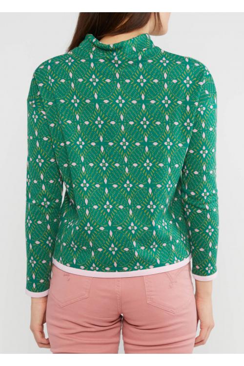 Blutsgeschwister Pullover Warm up Turtle in circle of love and green Gr. S