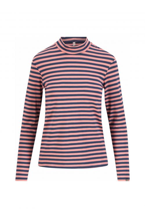 Blutsgeschwister Langarm- Shirt Lonely Lips Turtle in dusty blue stripe Gr. S