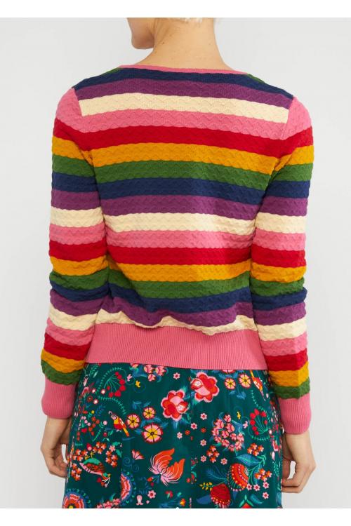 Blutsgeschwister Zipper/ Cardigan Save the Brave in crayon wave knit Gr. S