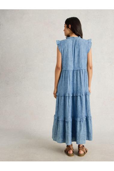 White Stuff Womens Rosie Stripe Maxi Dress  in BLUE_MLT Art WS443532