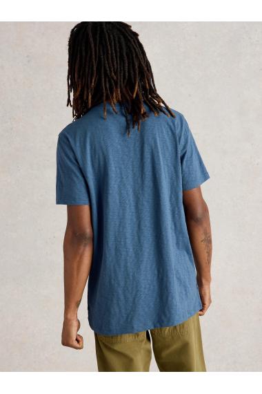 White Stuff Mens Three Fishes Graphic Tee  in BLUE_PR Art WS443602