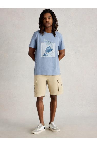 White Stuff Mens Toucan Graphic Tee  in BLUE_PR Art WS443607
