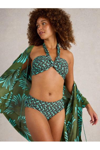 White Stuff Womens Stella Wrap Bikini Top  in BLUE_PR Art WS443651