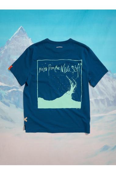 White Stuff Mens Rewind Graphic Tee  in BLUE_PR Art WS443816