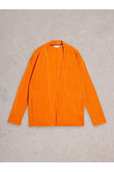 White Stuff Womens CARLY LINEN CARDI  in BRT_ORANGE Art WS443669