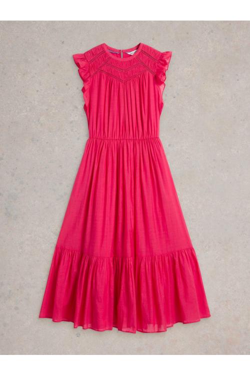 White Stuff Womens Paige Maxi Dress   in BRT_PINK Art WS443636