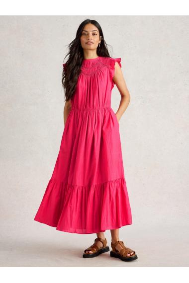 White Stuff Womens Paige Maxi Dress   in BRT_PINK Art WS443636