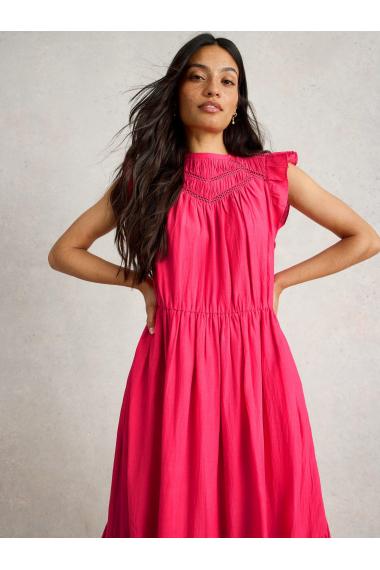 White Stuff Womens Paige Maxi Dress   in BRT_PINK Art WS443636