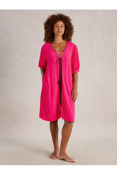 White Stuff Womens Maggie Magenta Beach Cover up   in BRT_PINK Art WS443659