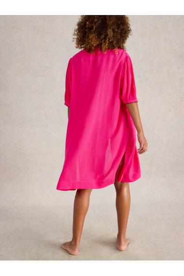 White Stuff Womens Maggie Magenta Beach Cover up   in BRT_PINK Art WS443659