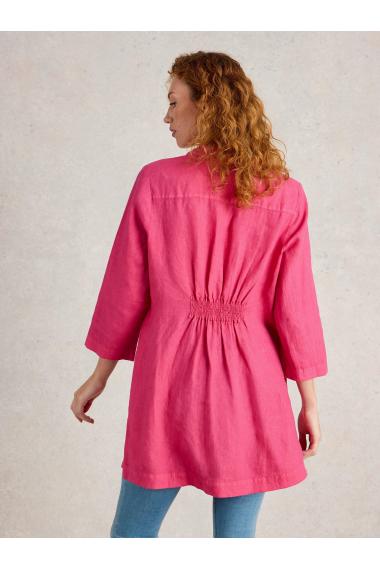 White Stuff Womens Blake Linen Tunic  in BRT_PINK Art WS443449