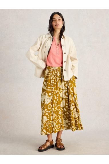 White Stuff Womens Abigail Midi Skirt  in CHART_PR Art WS443412