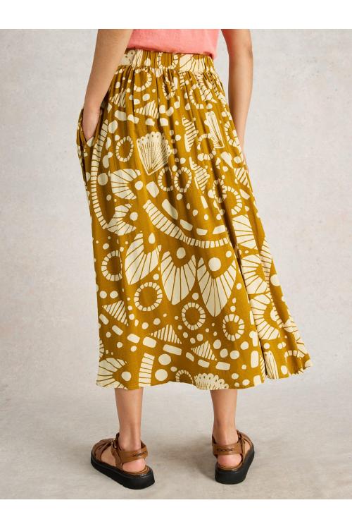 White Stuff Womens Abigail Midi Skirt  in CHART_PR Art WS443412