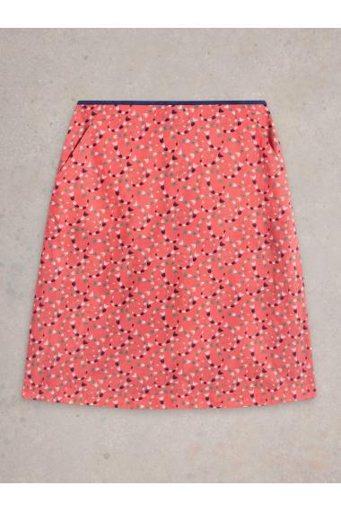White Stuff Womens Nell Reversible Skirt  in CORAL_MLT Art WS443365