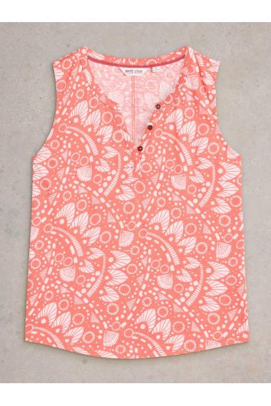 White Stuff Womens LOLA VEST  in CORAL_PR Art WS443685
