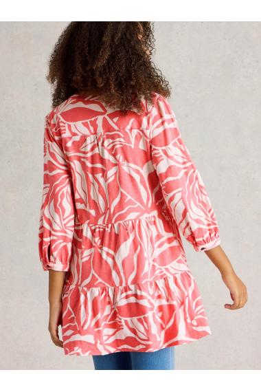 White Stuff Womens MARTA TUNIC  in CORAL_PR Art WS443704