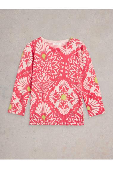 White Stuff Womens ROSE JUMPER  in CORAL_PR Art WS443681