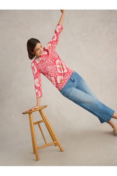 White Stuff Womens ROSE JUMPER  in CORAL_PR Art WS443681