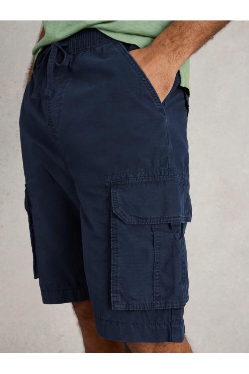 White Stuff Mens Callington Cargo Short  in DARK_NAVY Art WS443626