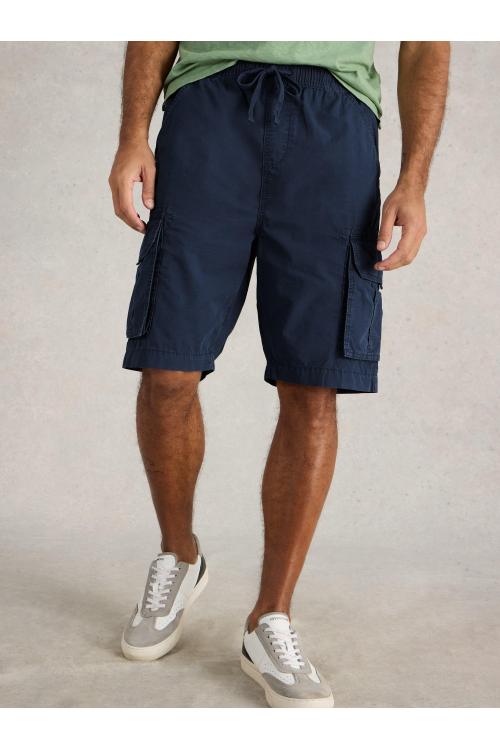 White Stuff Mens Callington Cargo Short  in DARK_NAVY Art WS443626