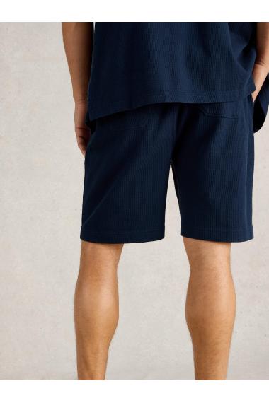 White Stuff Mens Rib Jersey Short  in DARK_NAVY Art WS443629
