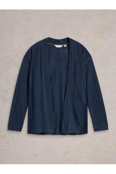 White Stuff Womens CARLY LINEN CARDI  in DARK_NAVY Art WS443669