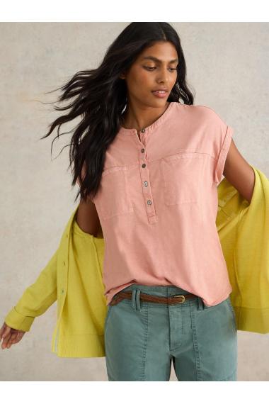White Stuff Womens BETH SHIRT  in DUS_PINK Art WS443379