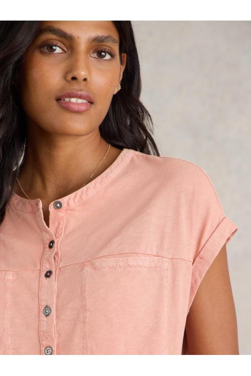 White Stuff Womens BETH SHIRT  in DUS_PINK Art WS443379