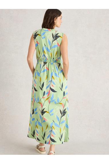 White Stuff Womens Archer Jersey Maxi Dress  in GREEN_MLT Art WS443516