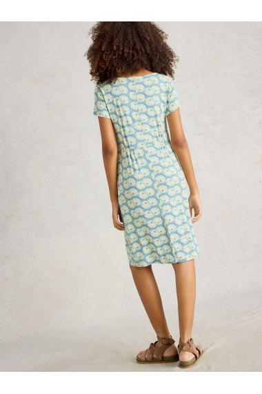 White Stuff Womens Tallie Jersey Dress  in GREEN_MLT Art WS443077