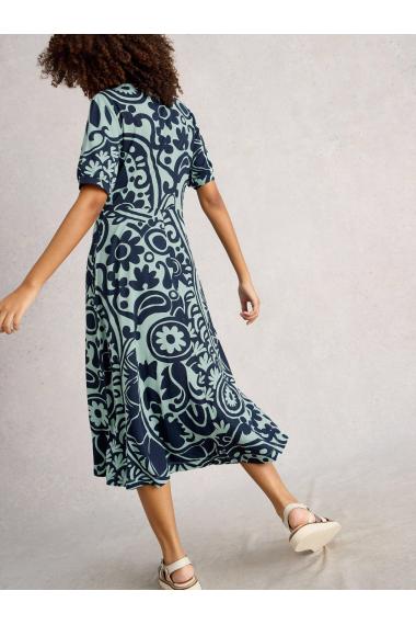 White Stuff Womens Megan Jersey Dress  in GREEN_PR Art WS443076