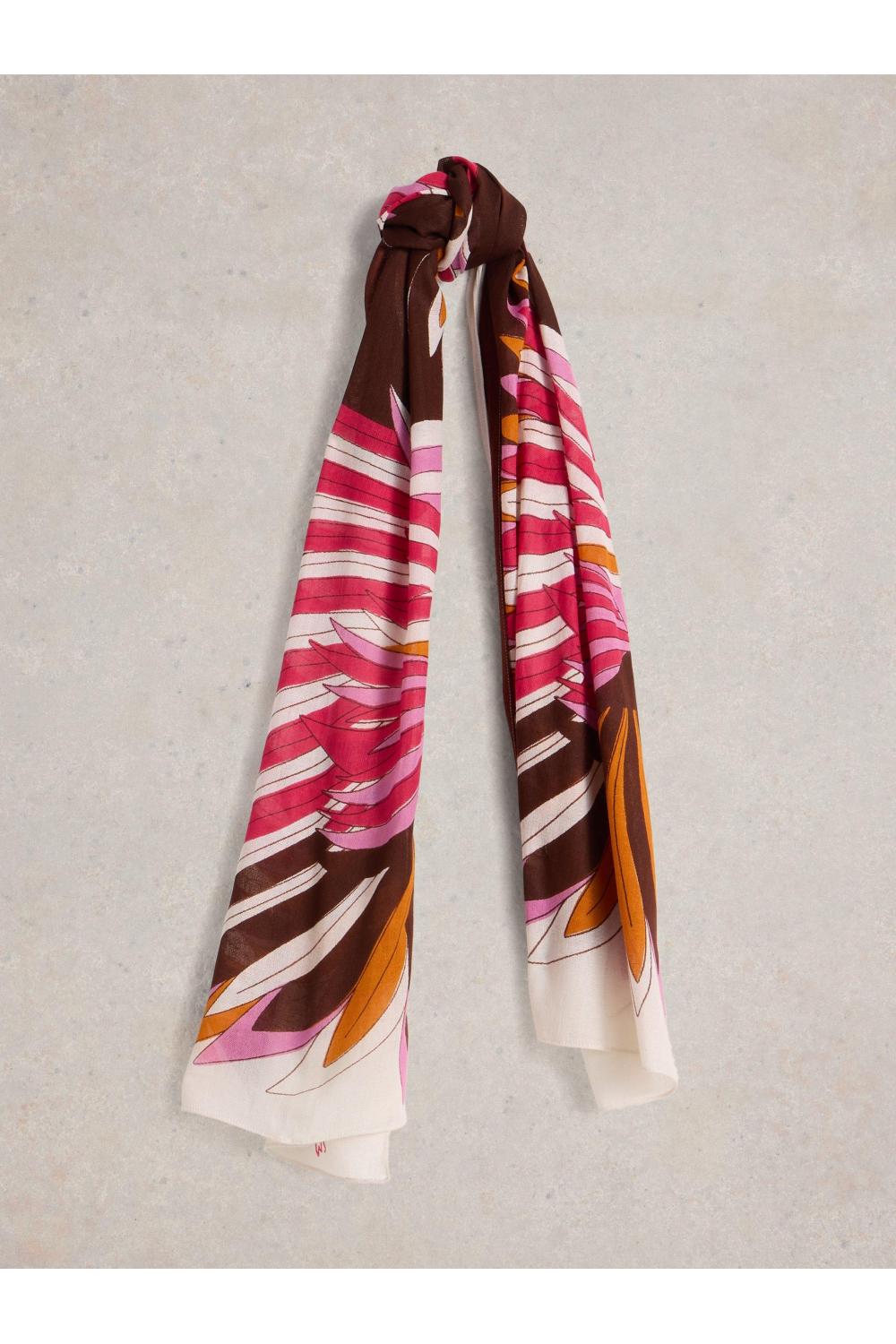 White Stuff Womens Sundance Bird Printed Scarf  in IVORY_MLT Art WS443583