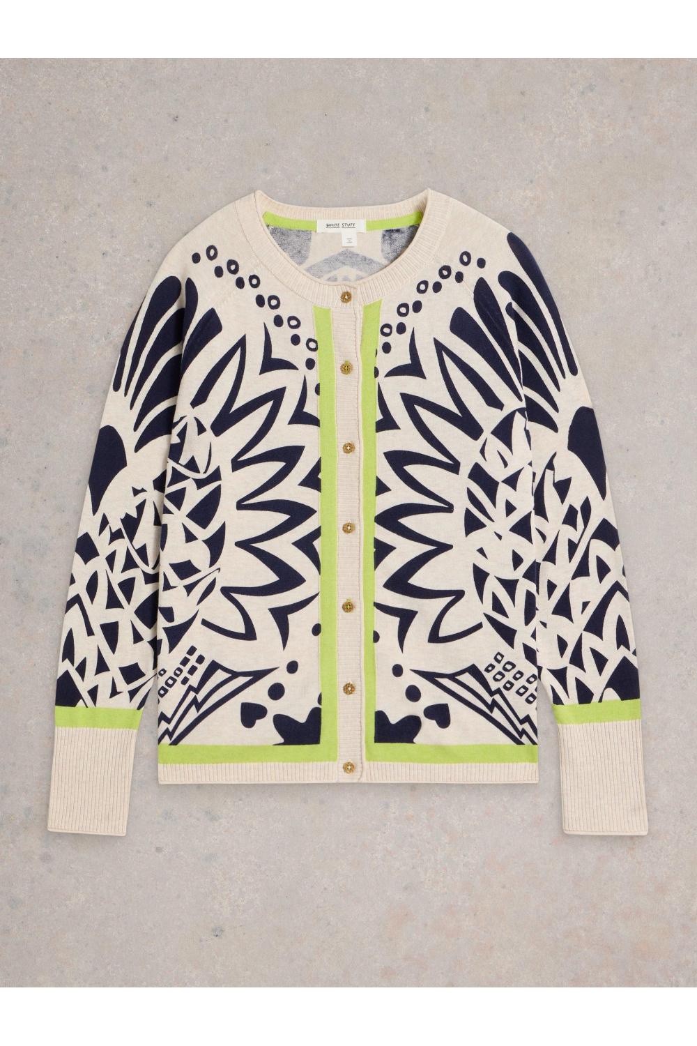 White Stuff Womens LULU PRINTED CARDI  in IVORY_PR Art WS443680