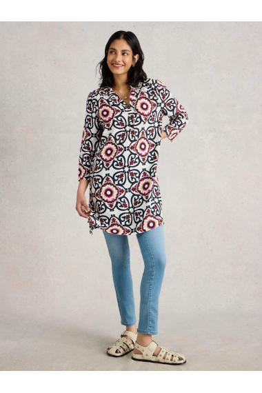 White Stuff Womens Blake Linen Tunic  in IVORY_PR Art WS443449