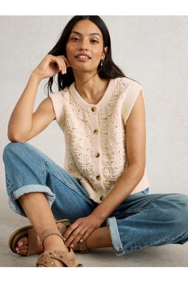 White Stuff Womens ANNA STITCH TANK  in LGT_NAT Art WS443664