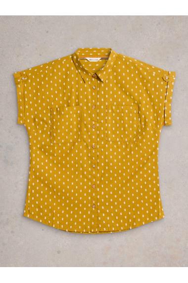 White Stuff Womens Ellie Organic Cotton Shirt  in MID_CHART Art WS443450