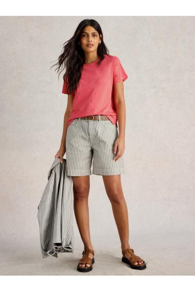 White Stuff Womens ABBIE TEE  in MID_CORAL Art WS443002