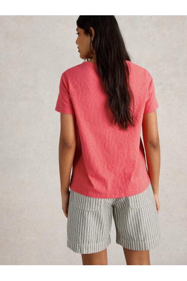 White Stuff Womens ABBIE TEE  in MID_CORAL Art WS443002