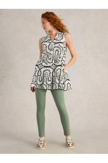 White Stuff Womens Janey Crop Jegging  in MID_GREEN Art WS443432