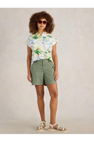 White Stuff Womens Mollie Combat Short  in MID_GREEN Art WS443430