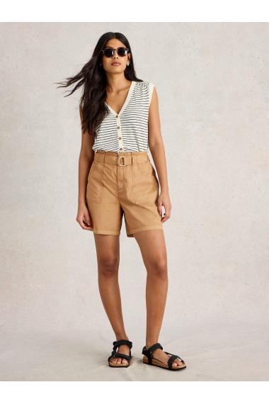 White Stuff Womens Teakie Short  in MID_TAN Art WS443425