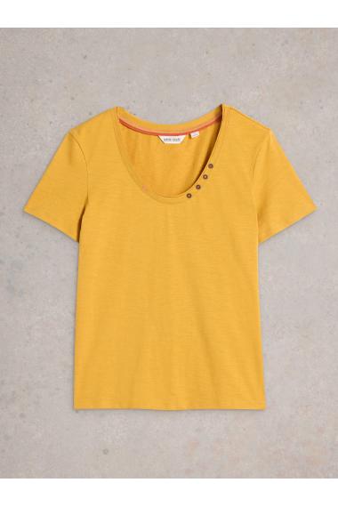 White Stuff Womens NADIA SHORT SLEEVE TEE  in MID_YELLOW Art WS443689
