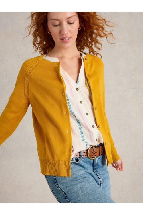 White Stuff Womens LULU CARDI  in MID_YELLOW Art WS443041