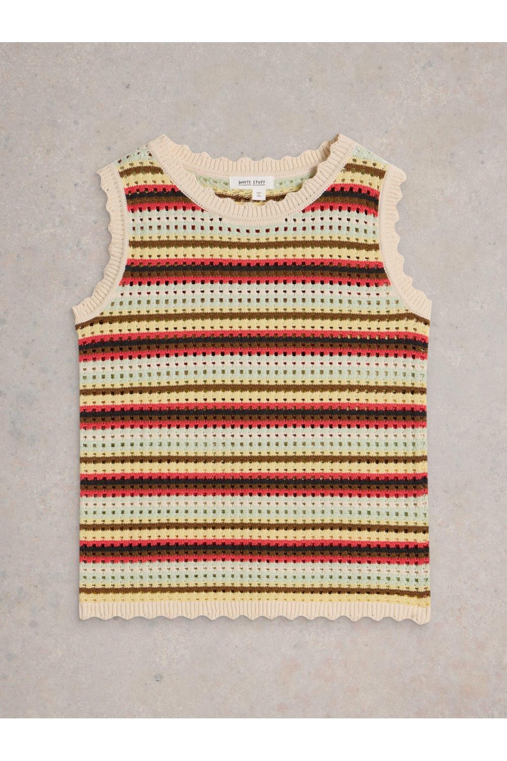 White Stuff Womens SUNNY STRIPE TANK  in NAT_MLT Art WS443667