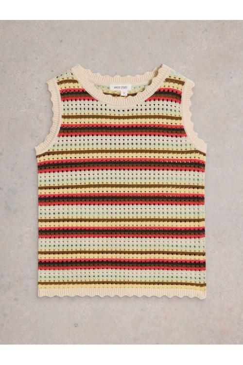 White Stuff Womens SUNNY STRIPE TANK  in NAT_MLT Art WS443667