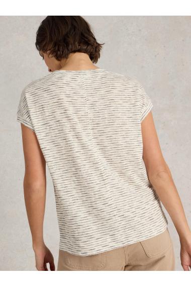 White Stuff Womens IRIS LINEN TEE  in NAT_MLT Art WS442987