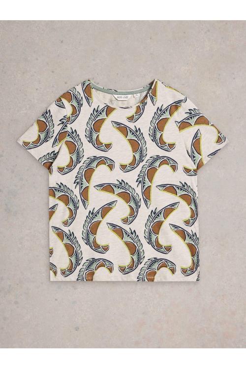 White Stuff Womens ABBIE TEE  in NAT_PR Art WS443692