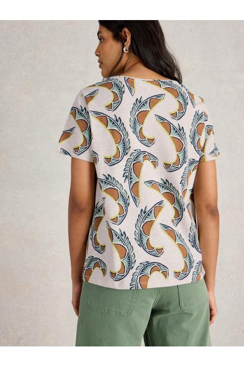 White Stuff Womens ABBIE TEE  in NAT_PR Art WS443692